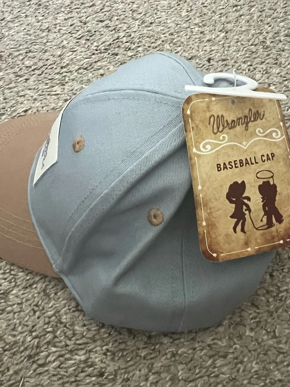 Wrangler Kids Two-Tone Blue and Brown Baseball Cap Size 2/4 T